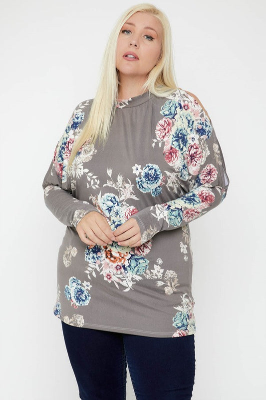 Flattering Cutout Details Floral Print Top - Absolute Fashion 2020