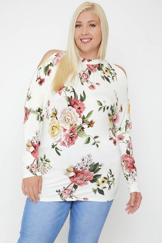 Flattering Cutout Details Floral Print Top - Absolute Fashion 2020