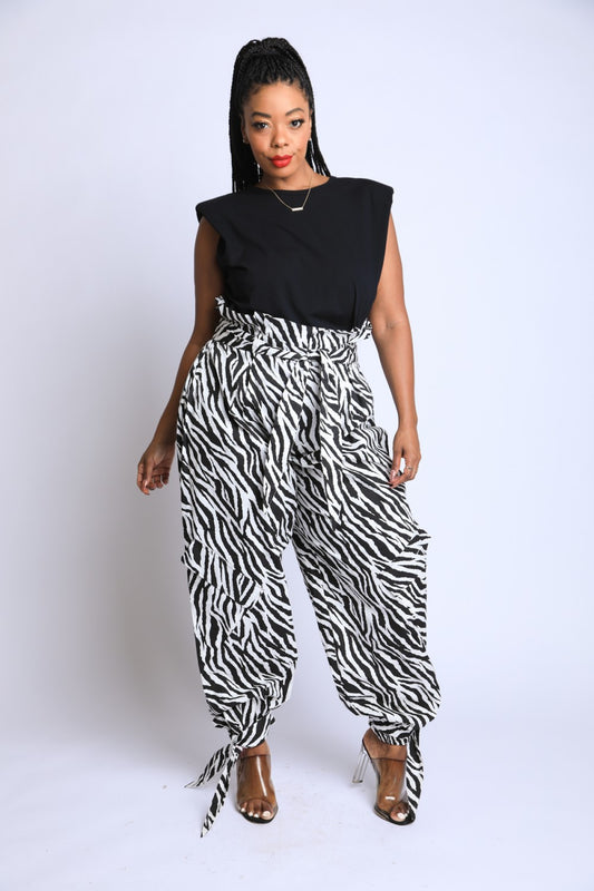 Zebra Printed Baggy Cargo - Absolute Fashion 2020