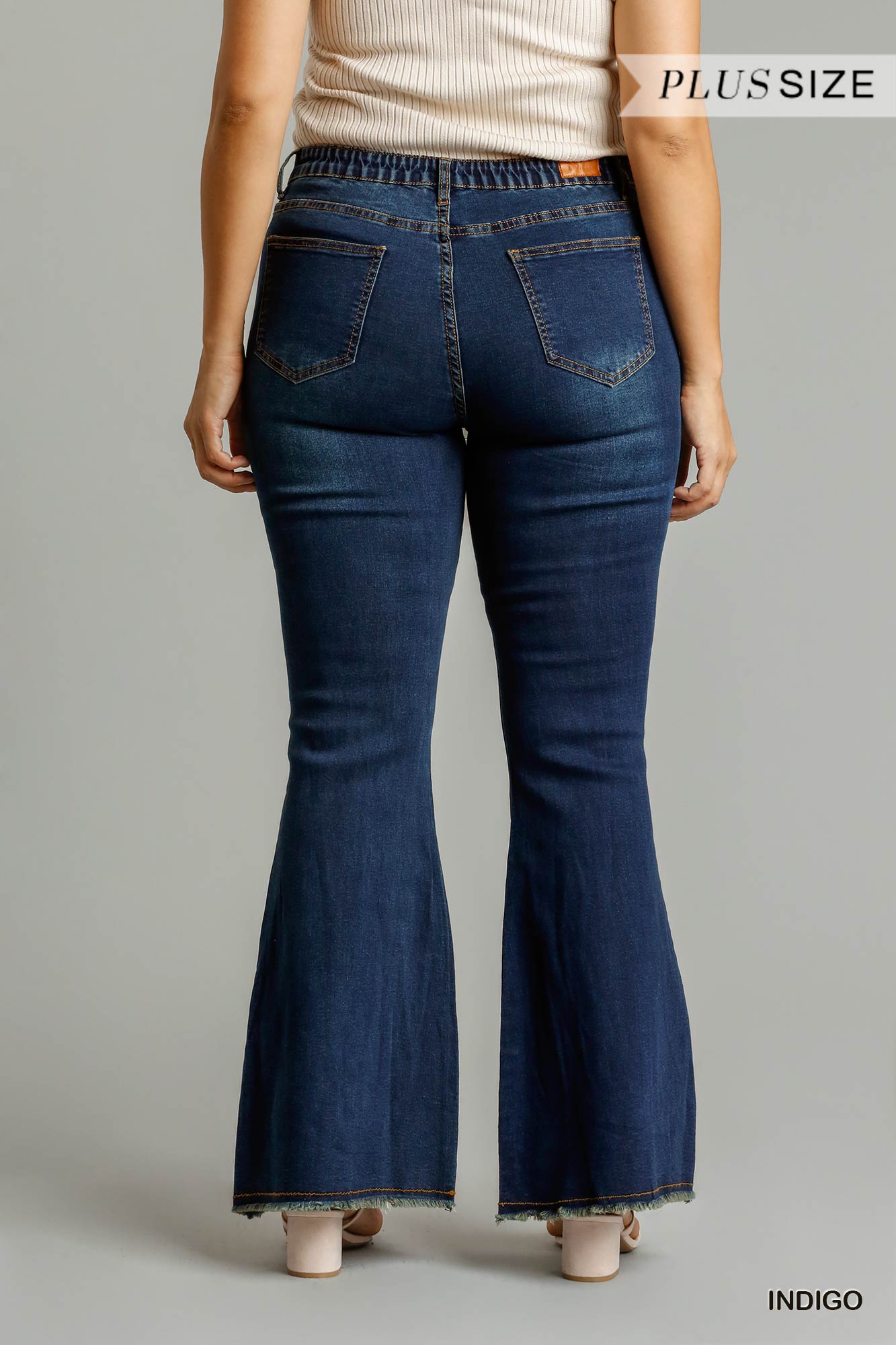 High Rise Stretch Denim Wide Leg Flare Jeans - Absolute Fashion 2020