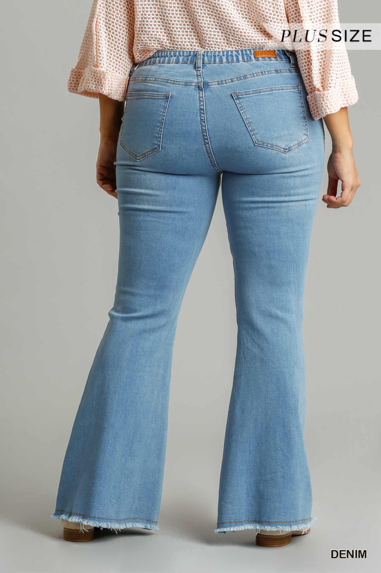 High Rise Stretch Denim Wide Leg Flare Jeans - Absolute Fashion 2020