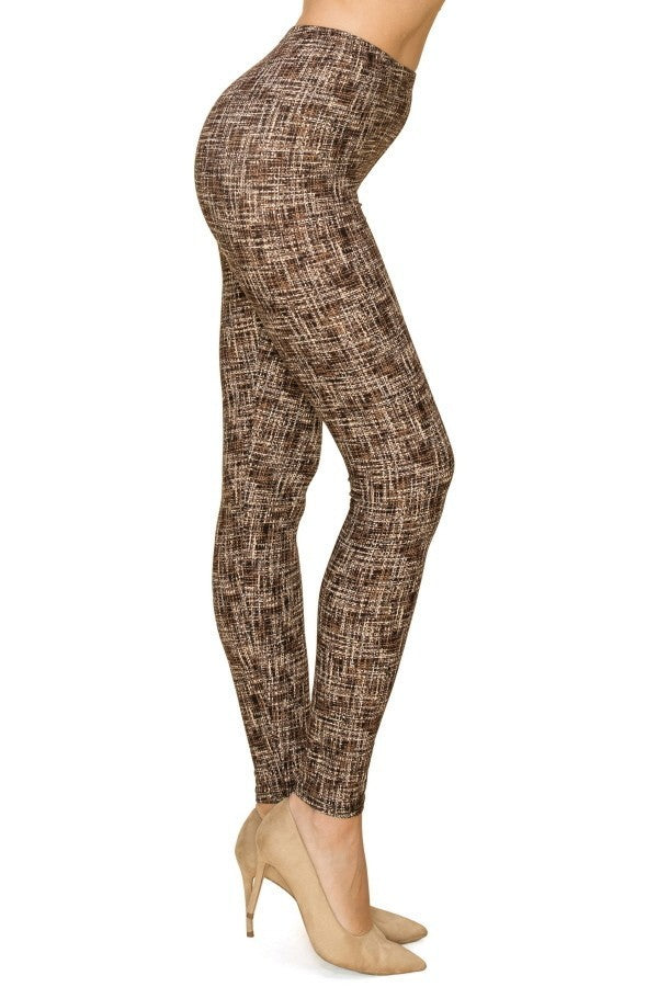 Multi Print, Full Length, High Waisted Leggings In A Fitted Style With An Elastic Waistband - Absolute Fashion 2020