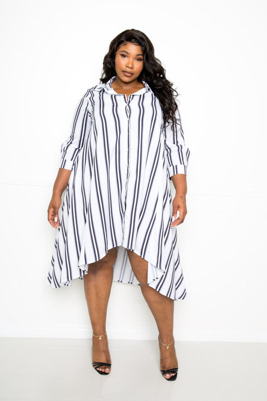 Stripe Shirt Dress - Absolute Fashion 2020