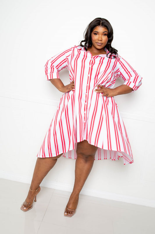 Stripe Shirt Dress - Absolute Fashion 2020
