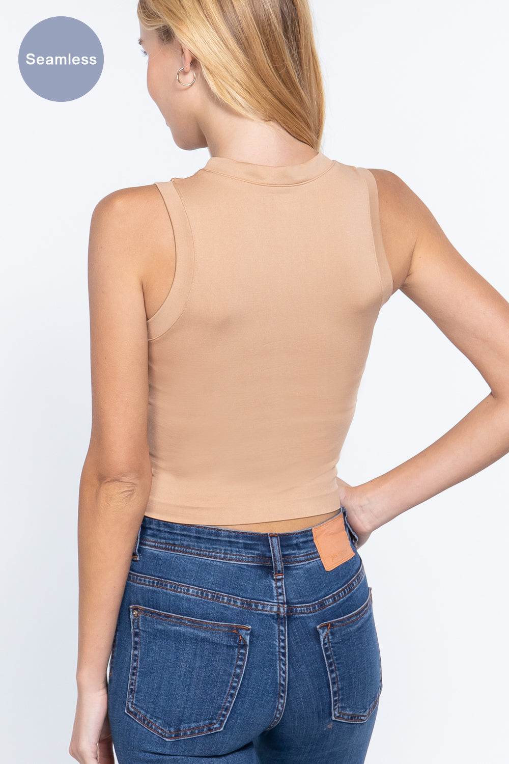 Round Neck Seamless Crop Tank Top - Absolute Fashion 2020