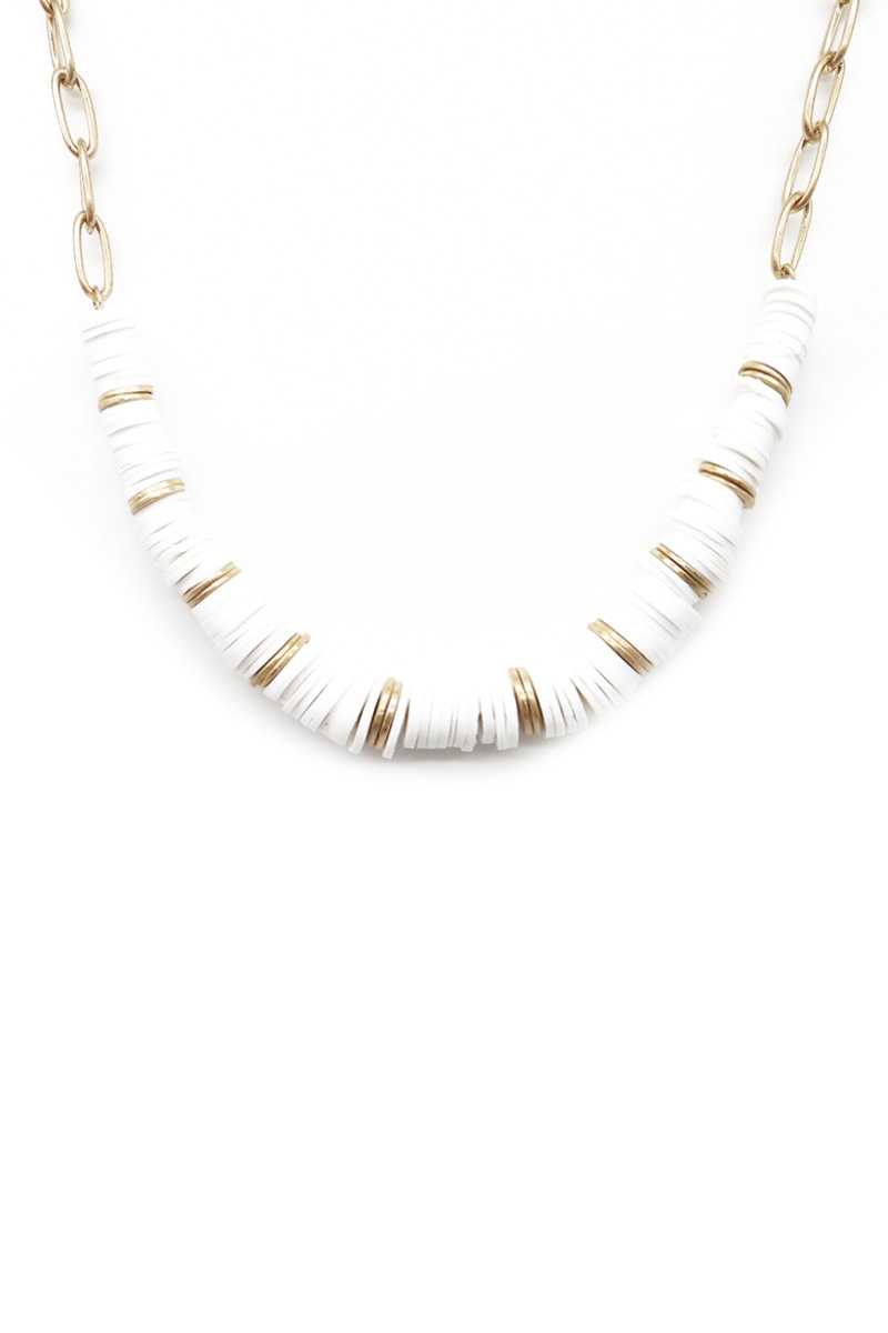 Two Tone Color Bead Necklace - Absolute Fashion 2020