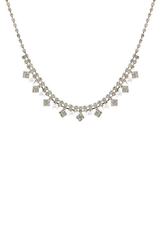 Rhinestone Fashion Multi Design Necklace - Absolute Fashion 2020