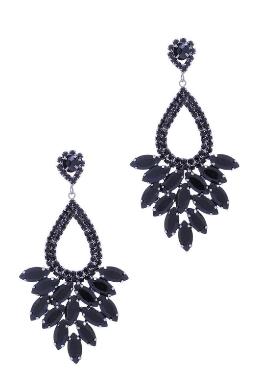 Color Rhinestone Teardrop Earring - Absolute Fashion 2020