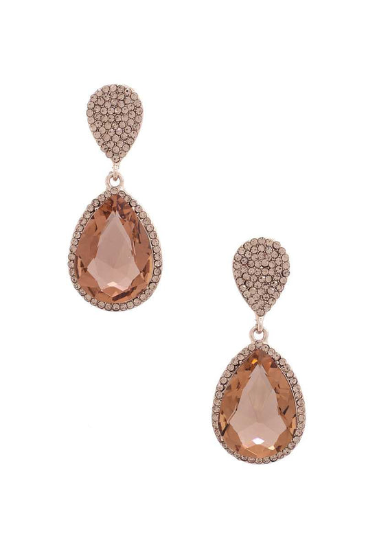 Teardrop Rhinestone Edge Elegant Earring - Absolute Fashion 2020