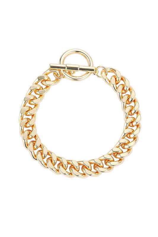 Fashion Chunky Link Chain Toggle Bracelet - Absolute Fashion 2020