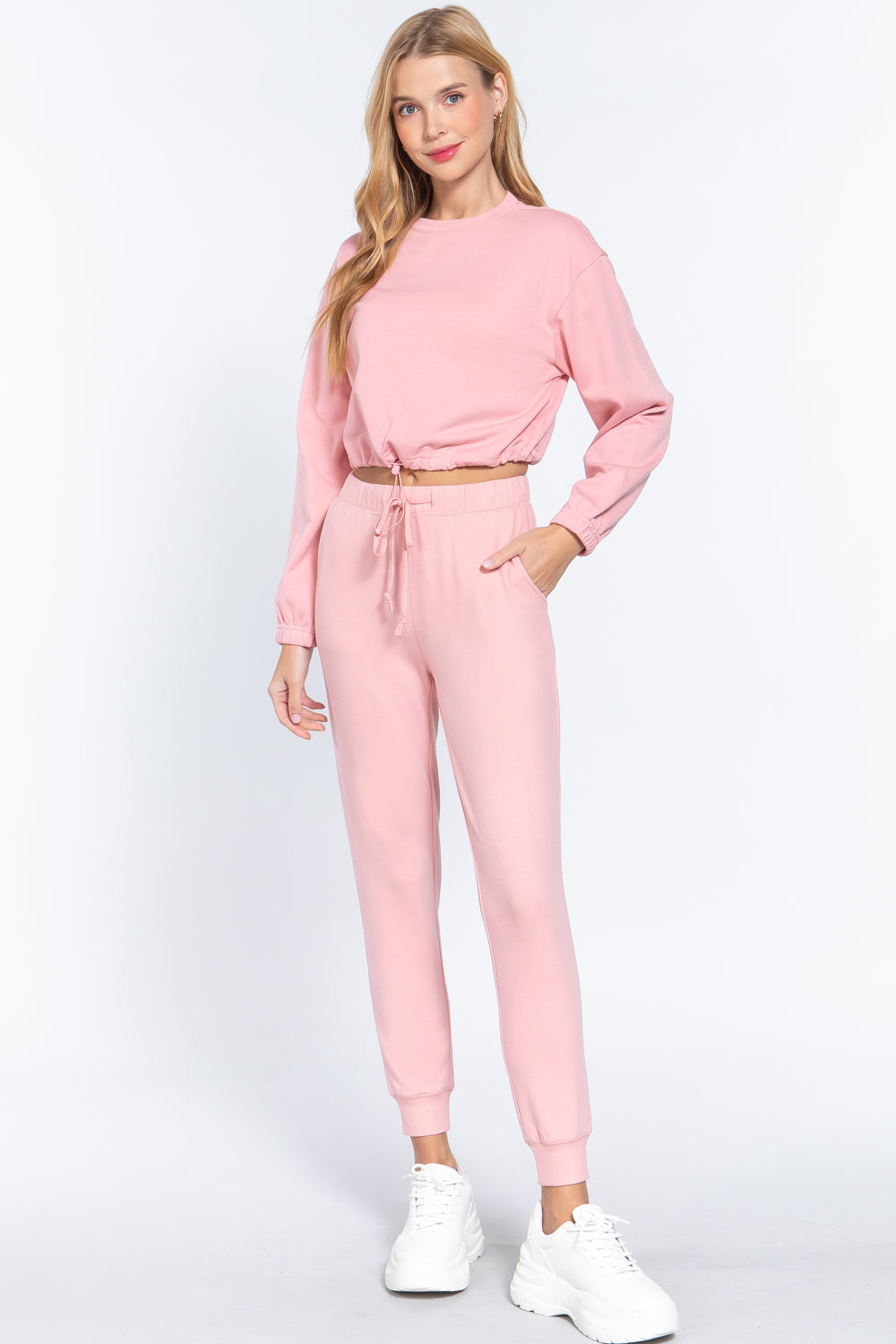 Adjustable Waist French Terry Top - Absolute Fashion 2020