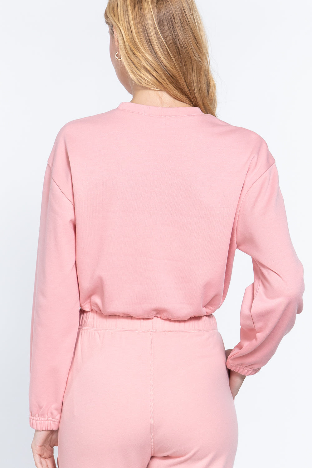 Adjustable Waist French Terry Top - Absolute Fashion 2020