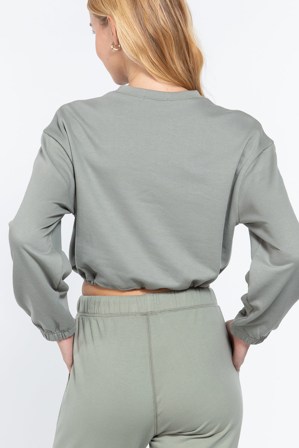 Adjustable Waist French Terry Top - Absolute Fashion 2020