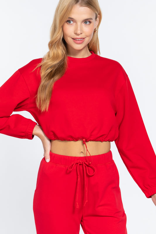 Adjustable Waist French Terry Top - Absolute Fashion 2020