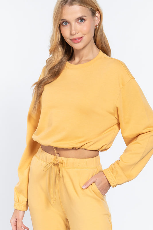 Adjustable Waist French Terry Top - Absolute Fashion 2020