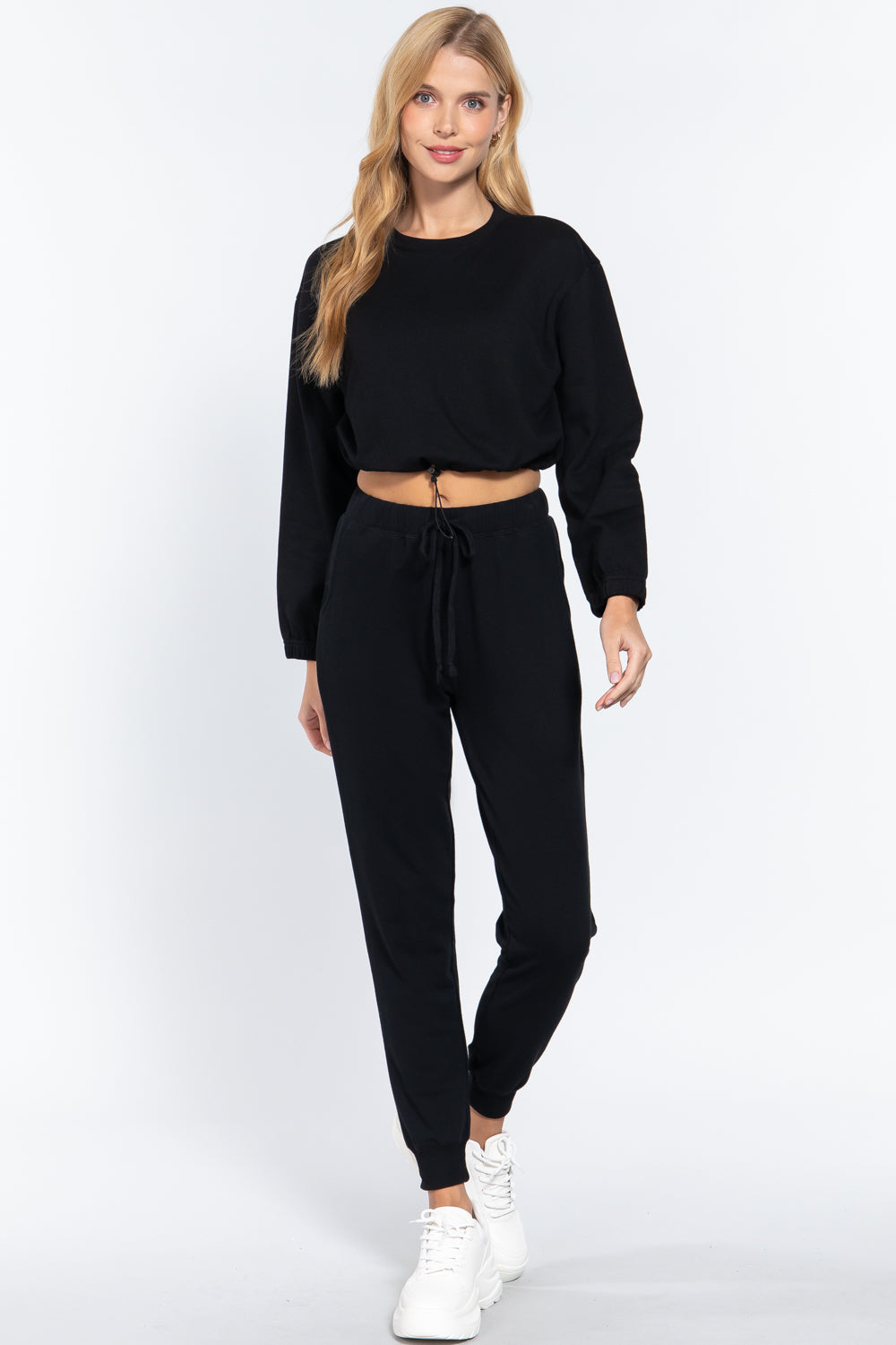 Adjustable Waist French Terry Top - Absolute Fashion 2020