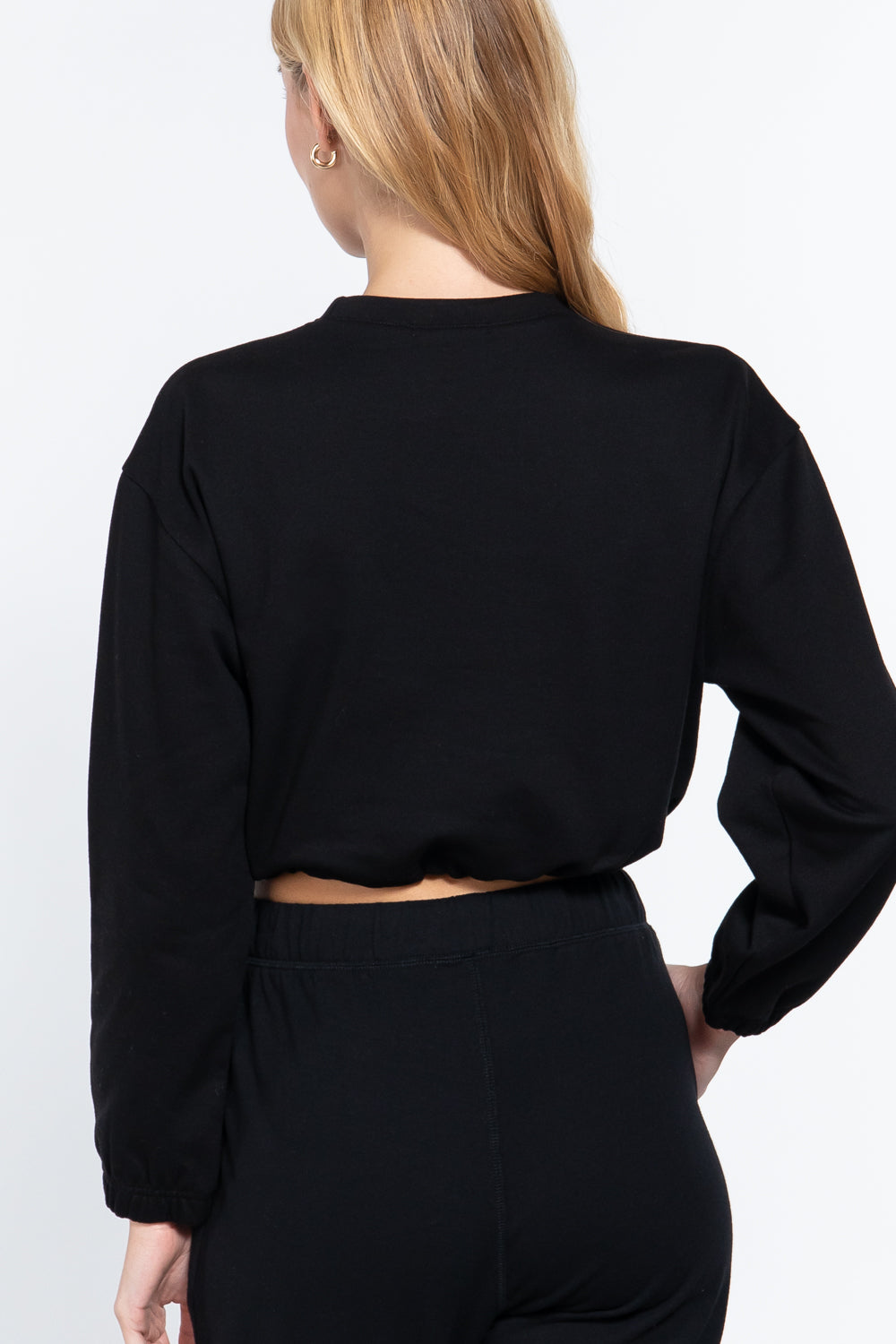 Adjustable Waist French Terry Top - Absolute Fashion 2020