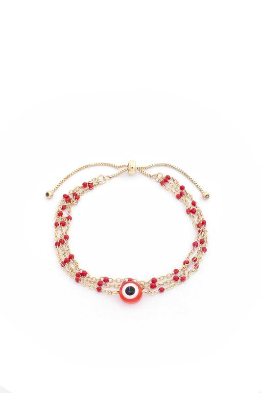 Eye Beaded Slide Bracelet - Absolute Fashion 2020
