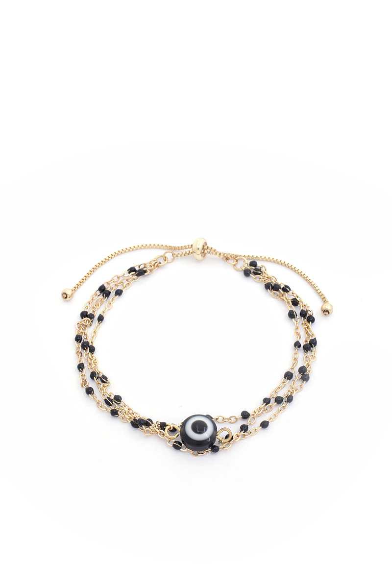 Eye Beaded Slide Bracelet - Absolute Fashion 2020