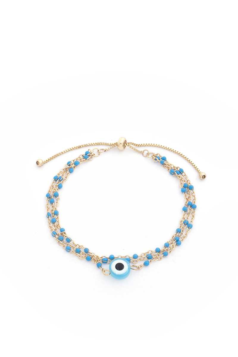 Eye Beaded Slide Bracelet - Absolute Fashion 2020