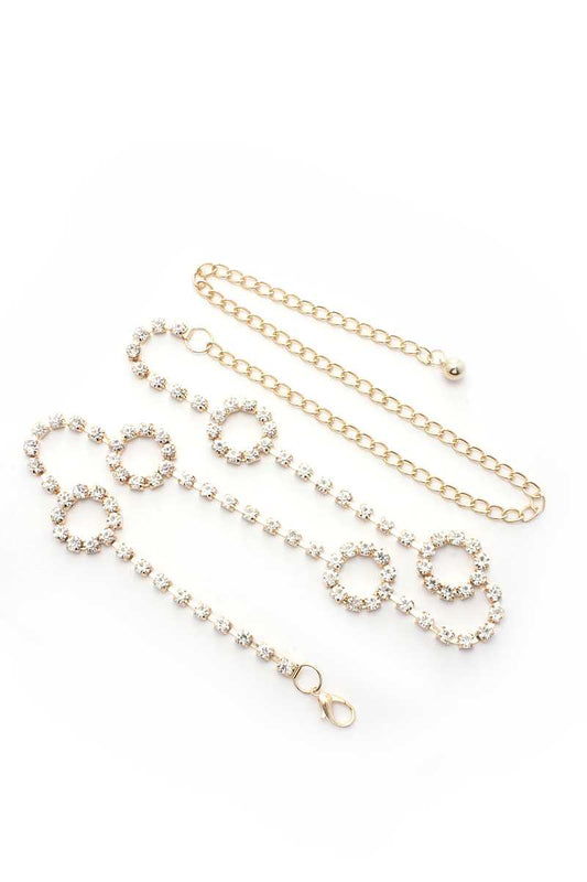 Circle Link Rhinestone Chain Belt - Absolute Fashion 2020