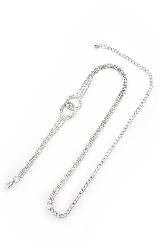 Double Circle Link Rhinestone Chain Belt - Absolute Fashion 2020