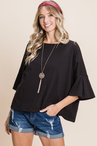 Solid Cotton Casual Top - Absolute Fashion 2020