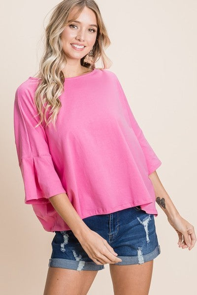 Solid Cotton Casual Top - Absolute Fashion 2020