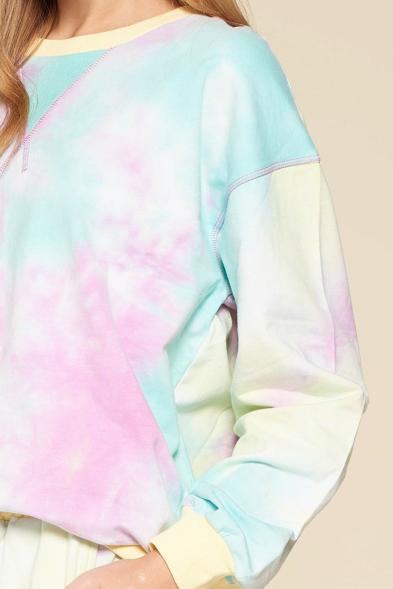 Tie-dye Printed Jersey Top - Absolute Fashion 2020