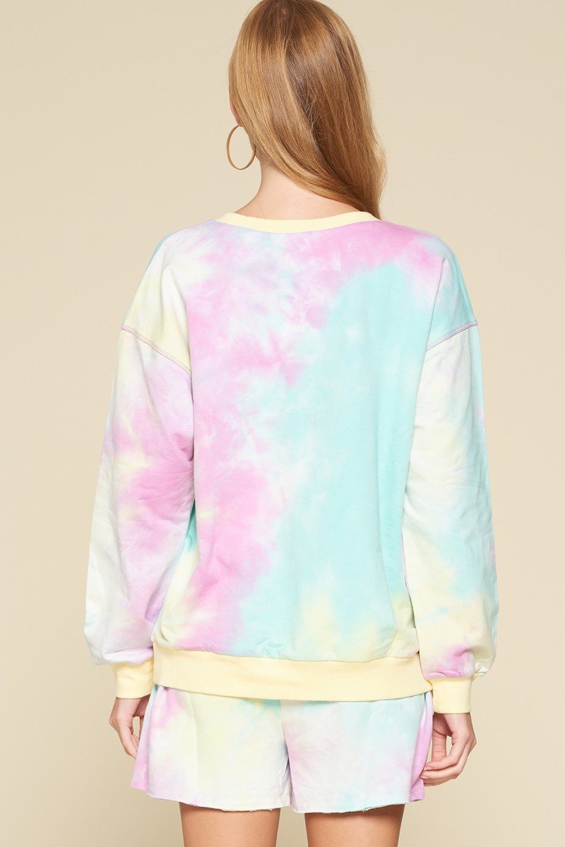 Tie-dye Printed Jersey Top - Absolute Fashion 2020