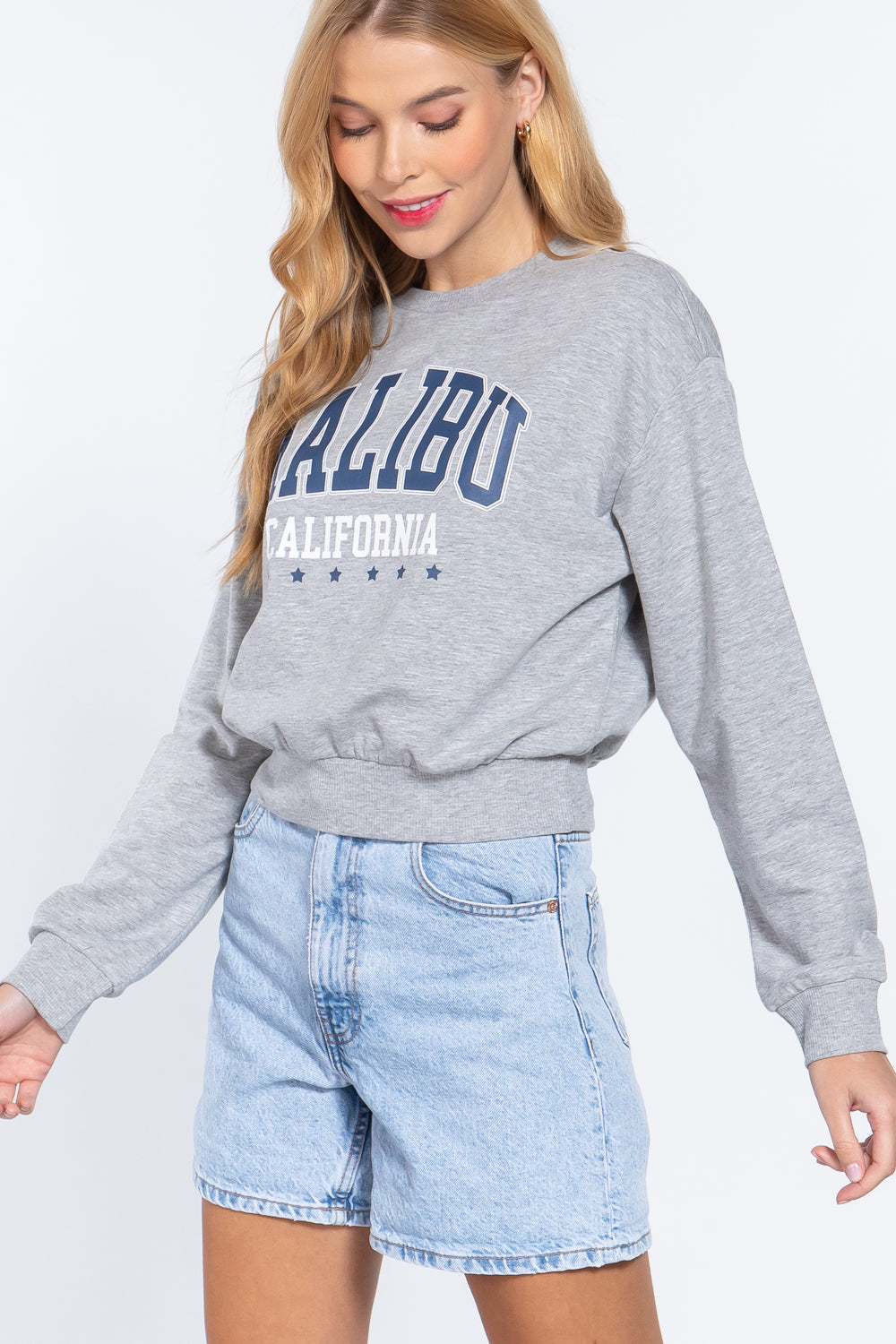 Dolman Slv French Terry Graphic Top - Absolute Fashion 2020