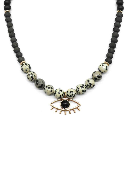 Evil Eye Lash Bead Necklace - Absolute Fashion 2020