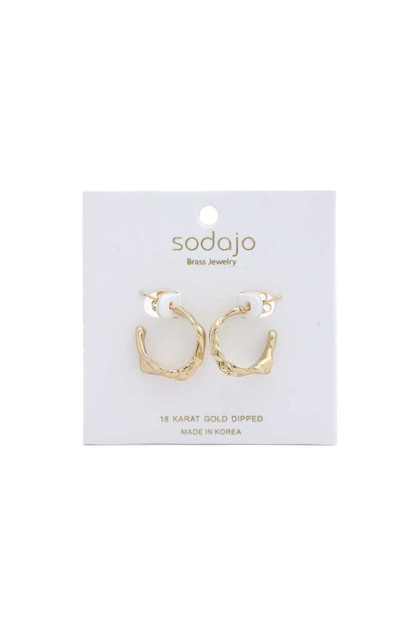 Sodajo Organic Shape 18k Gold Dipped Earring - Absolute Fashion 2020