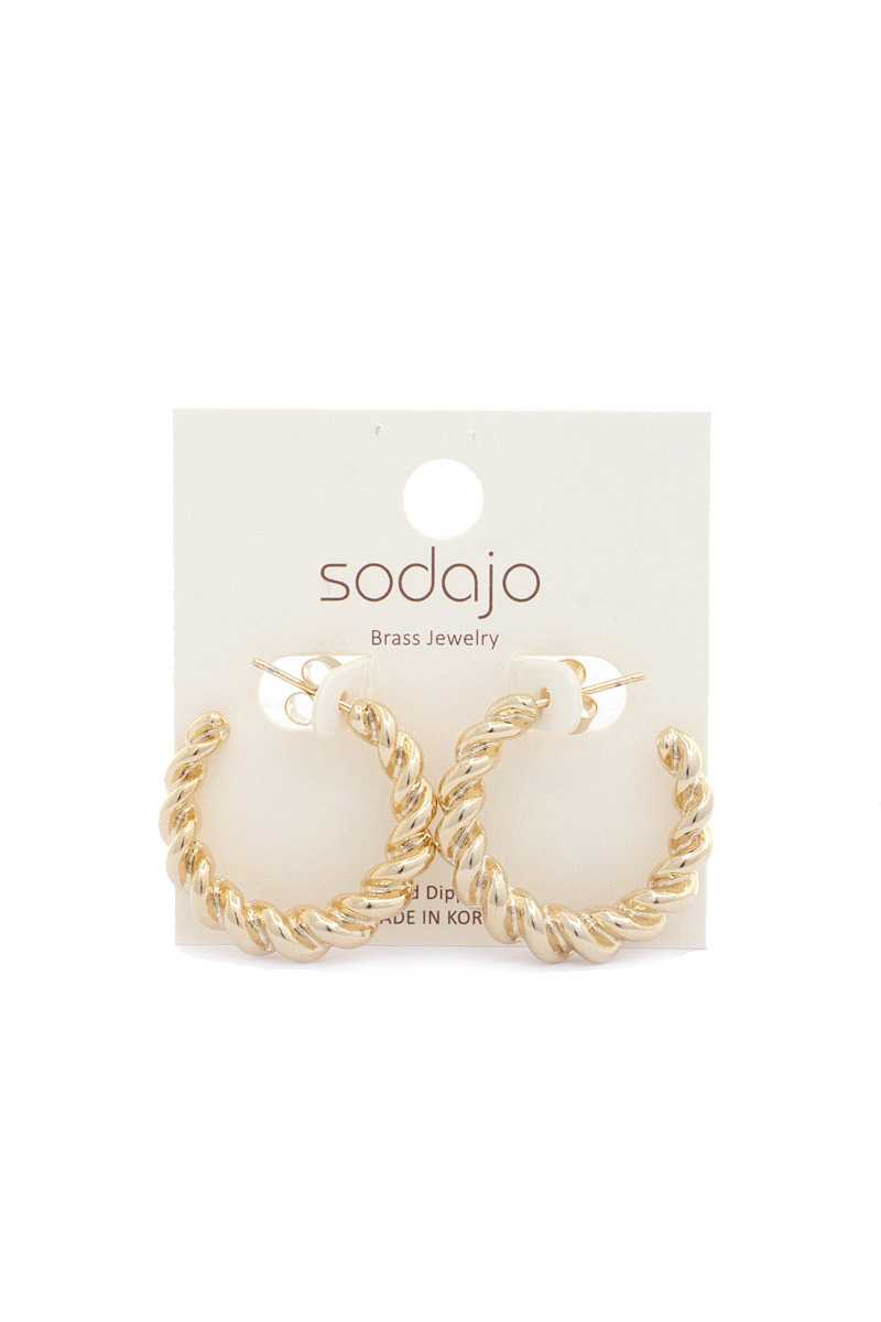 Croissant Open Circle Earring - Absolute Fashion 2020