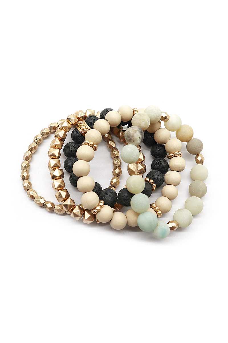 Fashion Ball Bead Metal Bracelet Set - Absolute Fashion 2020