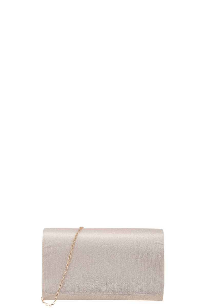 Stylish Plain Glitter Sparkle Chain Clutch Bag - Absolute Fashion 2020
