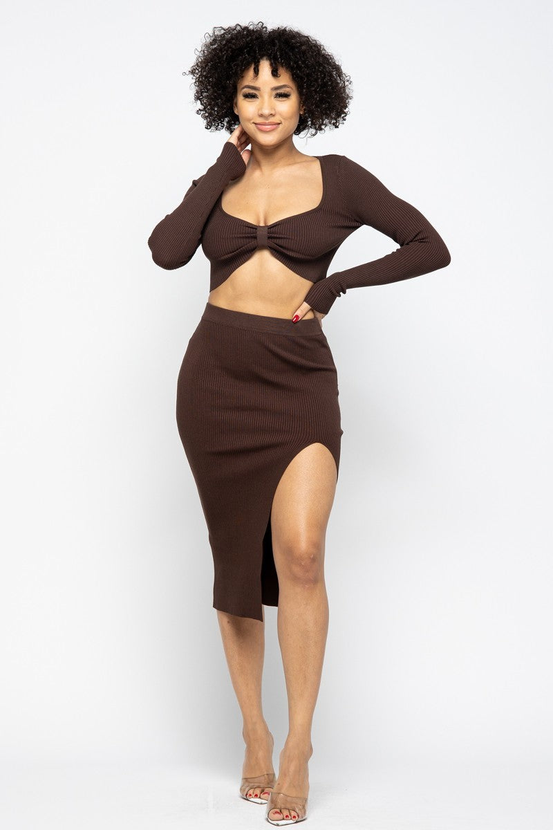 High Slit Skirt Set - Absolute Fashion 2020
