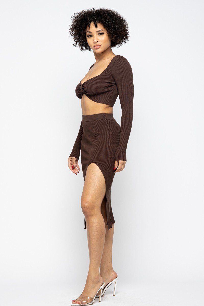 High Slit Skirt Set - Absolute Fashion 2020