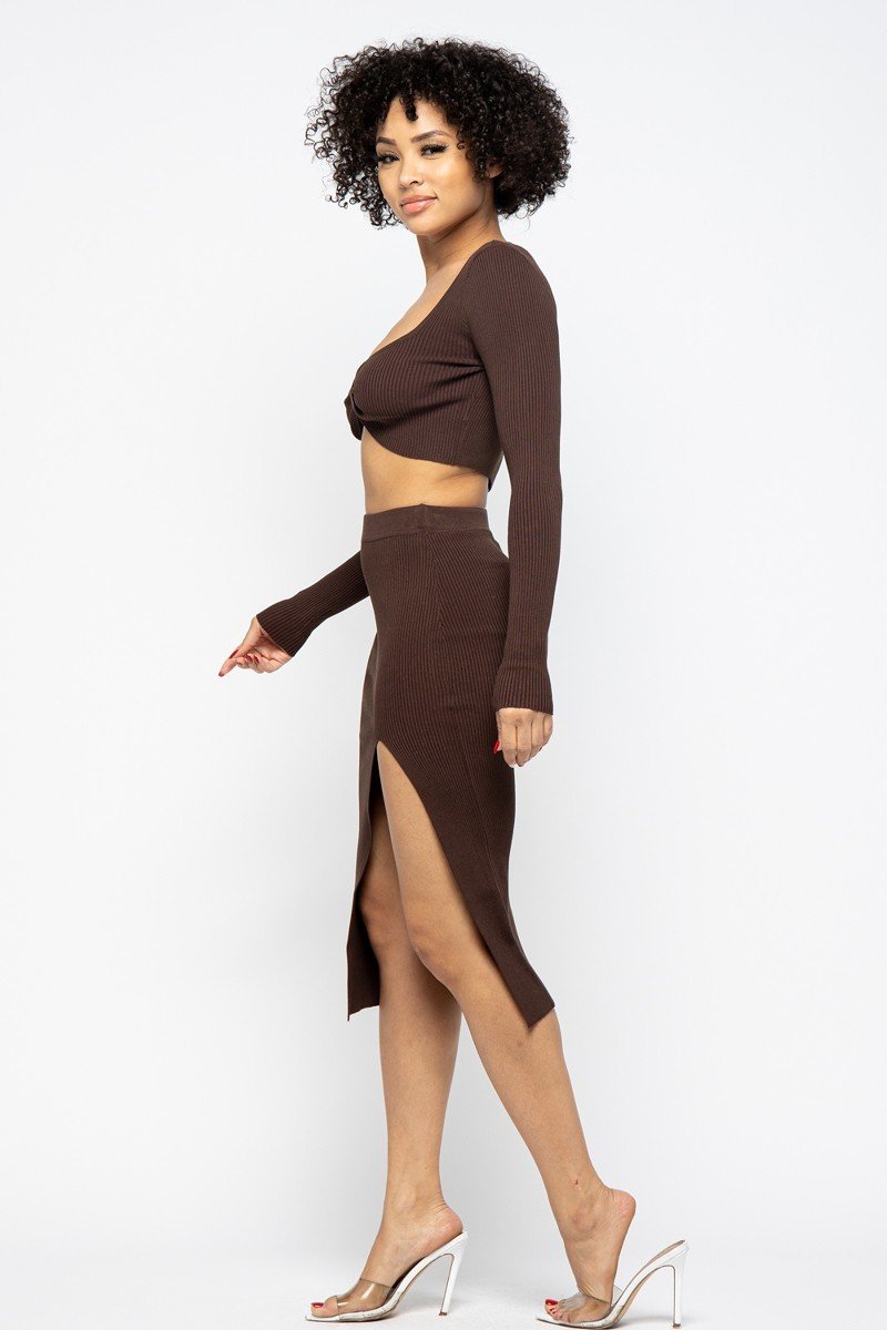 High Slit Skirt Set - Absolute Fashion 2020