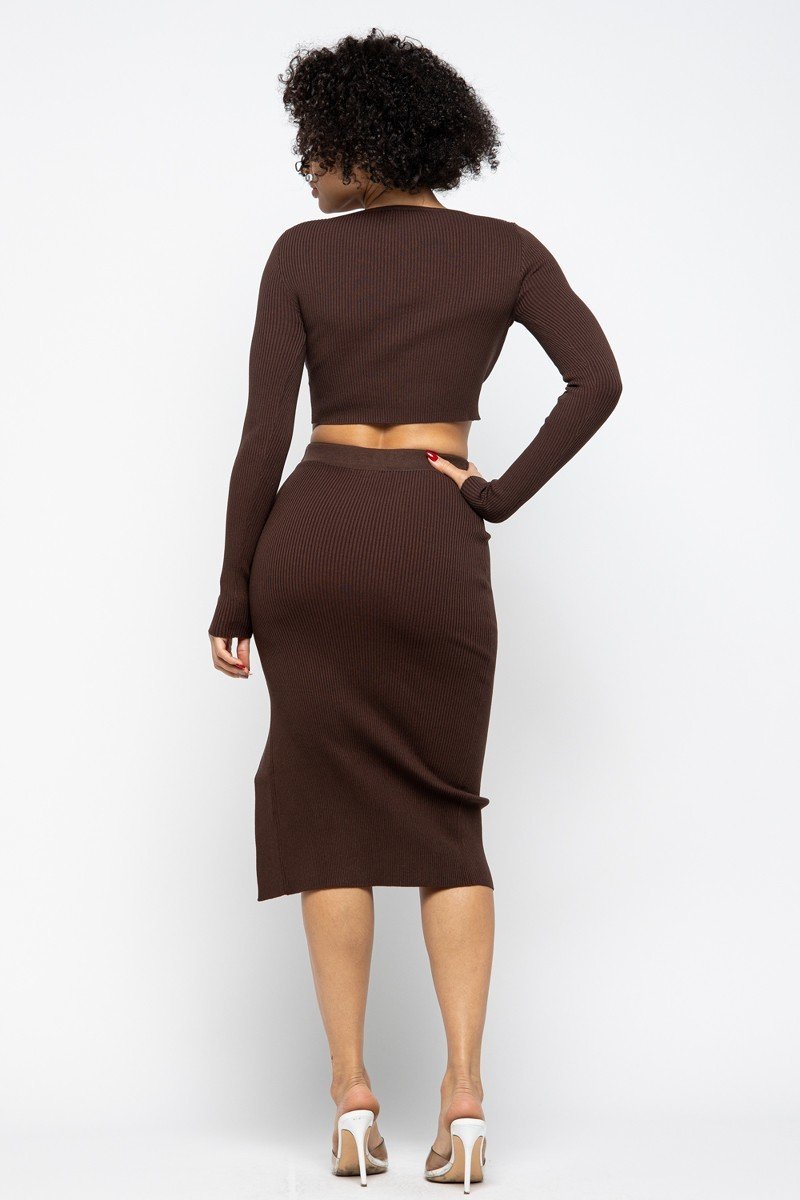 High Slit Skirt Set - Absolute Fashion 2020