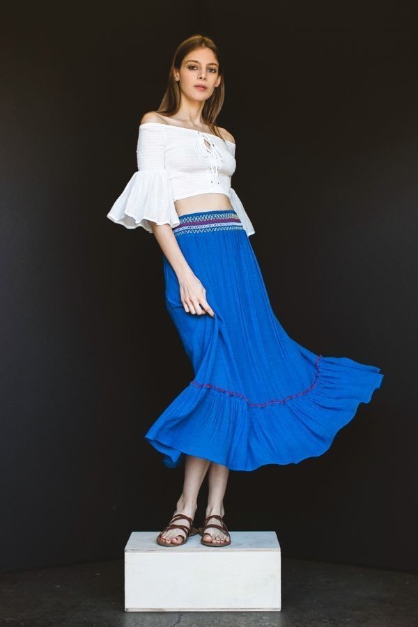 Gauze Skirt Features Elastic Waistband - Absolute Fashion 2020