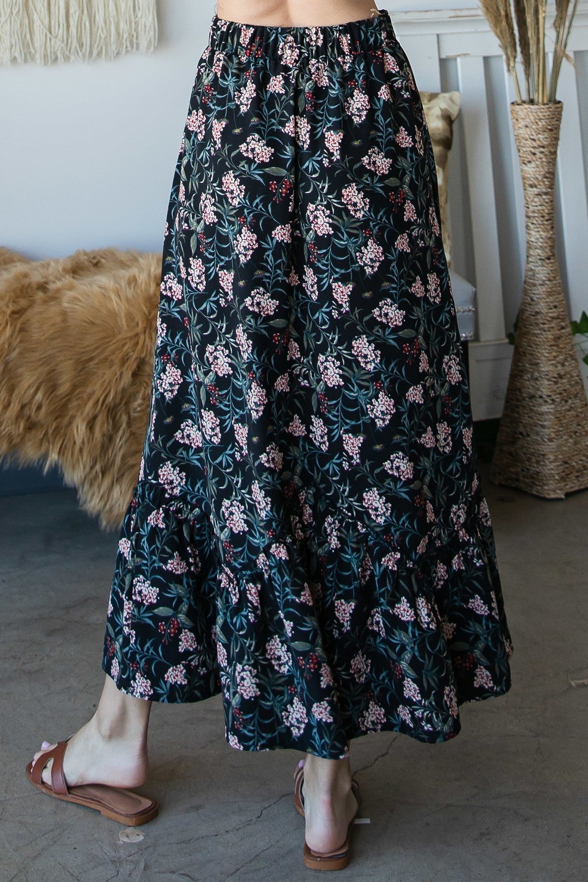 Elastic Waistline Maxi Skirt - Absolute Fashion 2020