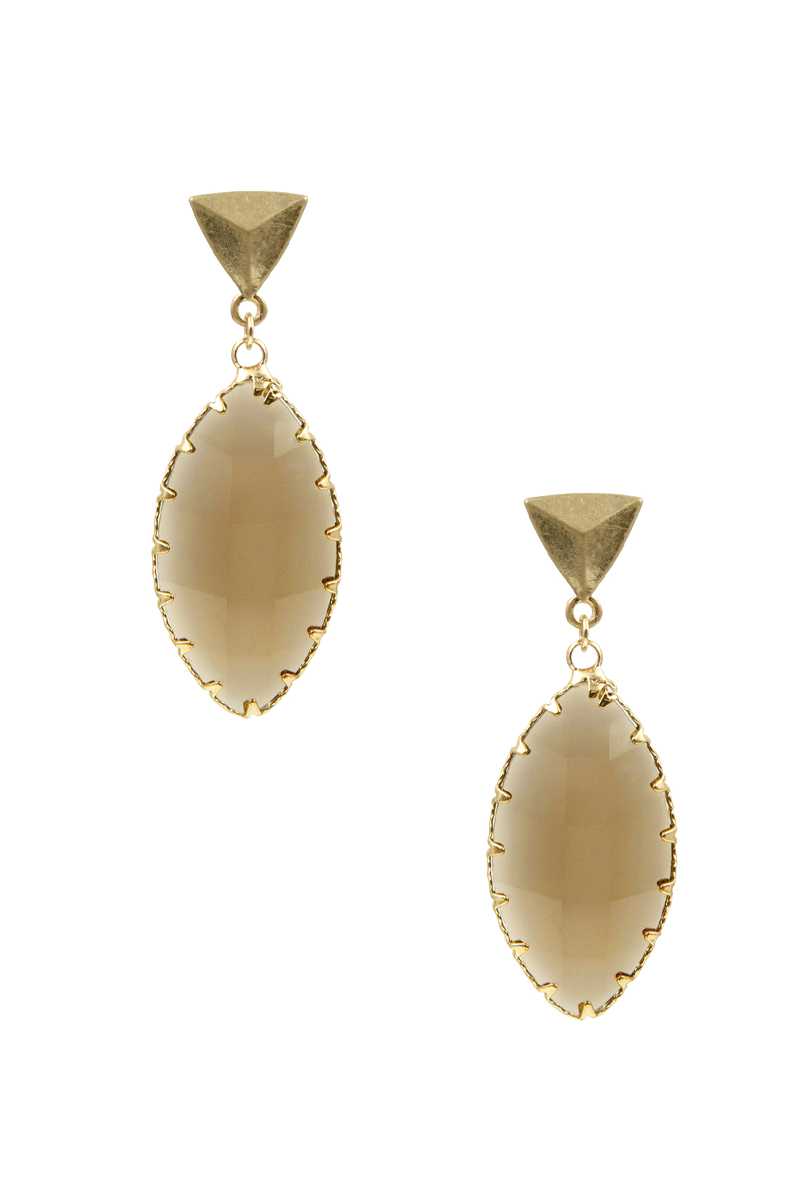 Triangle Resin Dangle Earring - Absolute Fashion 2020