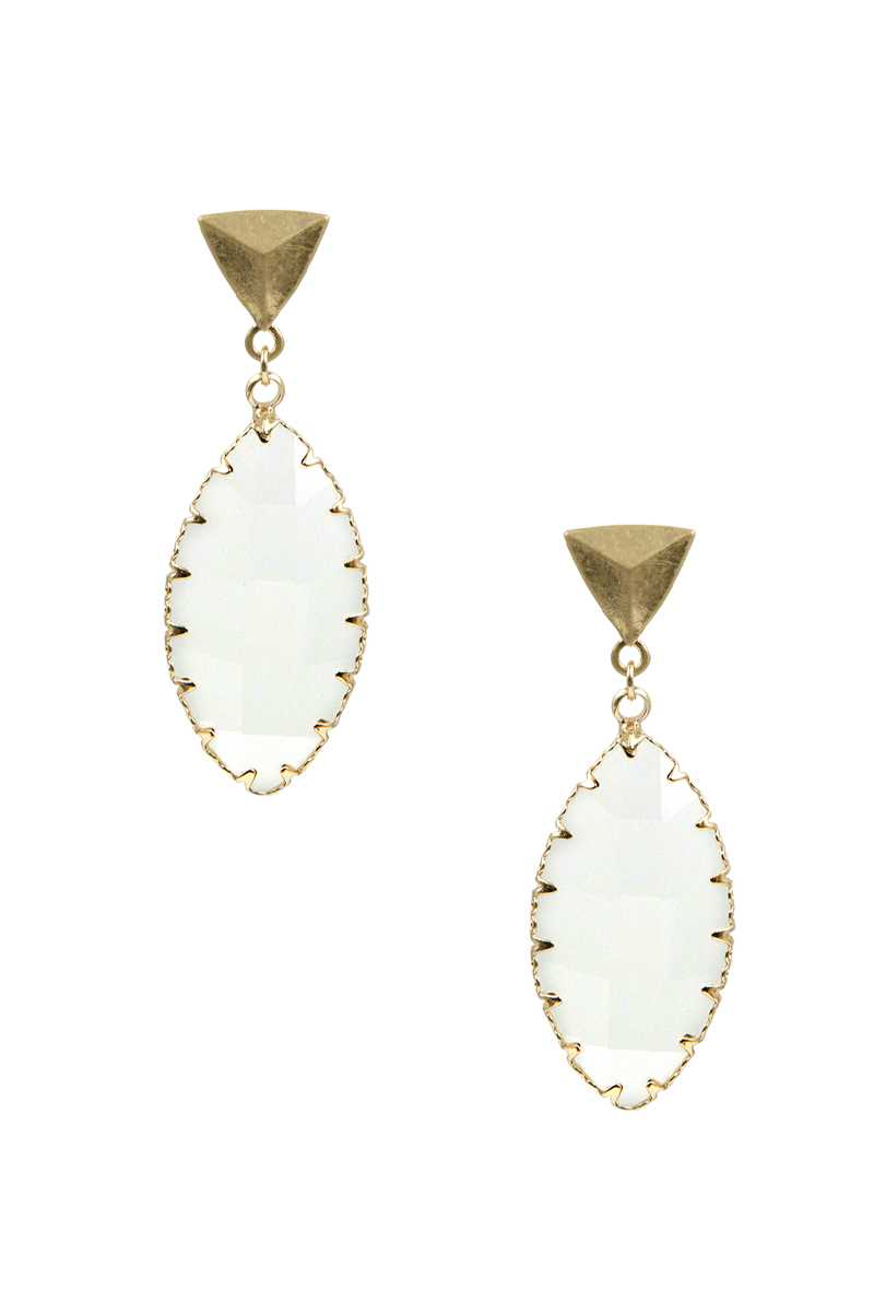 Triangle Resin Dangle Earring - Absolute Fashion 2020