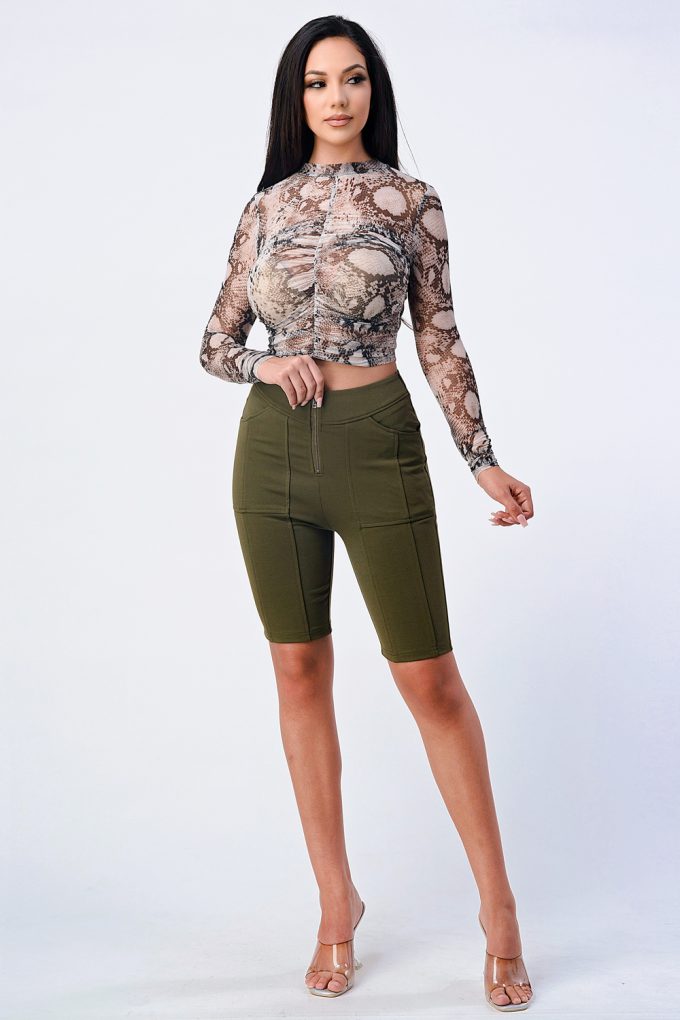 Zip Up Biker Shorts - Absolute Fashion 2020