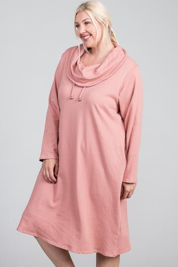 Turtleneck Hidden Pocket Long Sleeve Maxi Dress - Absolute Fashion 2020