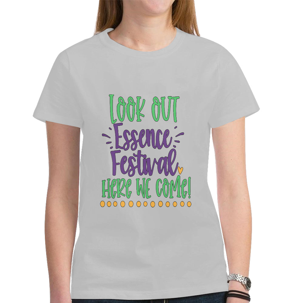 Essence Festival Women's Heavy Cotton Short Sleeve T-Shirt（Made in USA，Ship to USA Only）