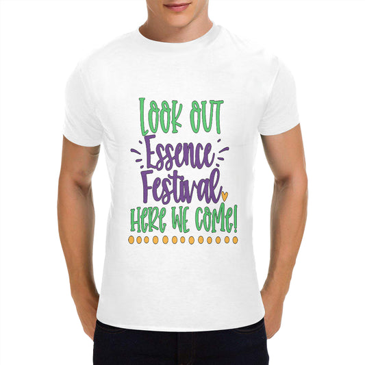 Essence Festival Men's Heavy Cotton T-Shirt (One Side Printing)（Made in USA，Ship to USA Only）