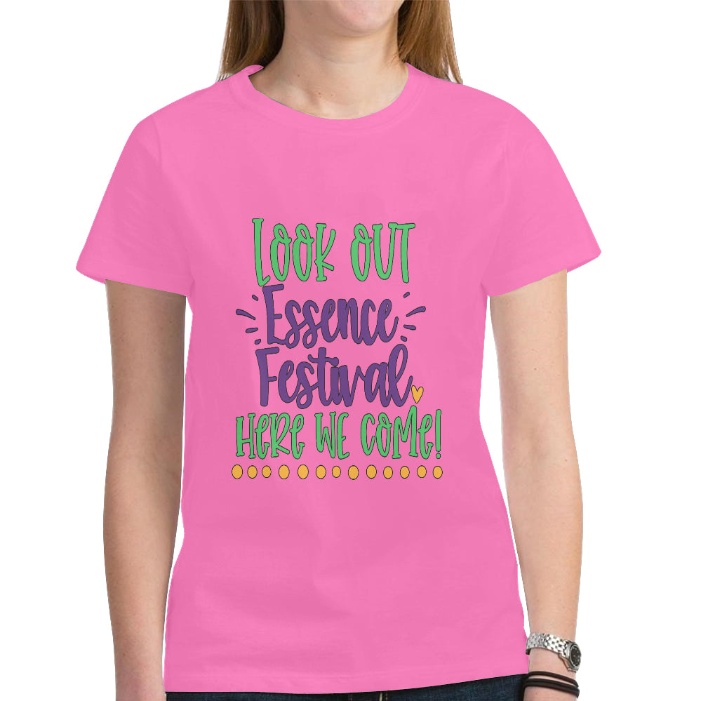 Essence Festival Women's Heavy Cotton Short Sleeve T-Shirt（Made in USA，Ship to USA Only）
