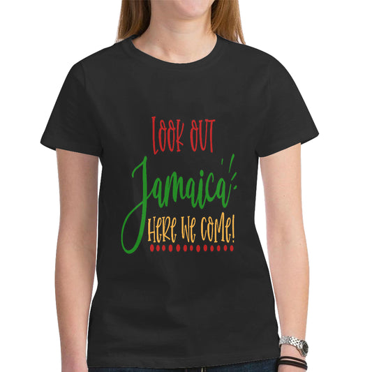 Jamaica Women's Heavy Cotton Short Sleeve T-Shirt（Made in USA，Ship to USA Only）